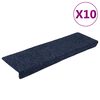 vidaXL Preproge za stopnice samolepilne 10 kosov 65x21x4 cm antracitne pravokotne robove