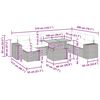 vidaXL Vrtna sedežna garnitura z blazinami 9-delna bež ratan/akacija