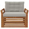 vidaXL Zunanja garnitura za sedenje Masivno akacijevo les in poliester