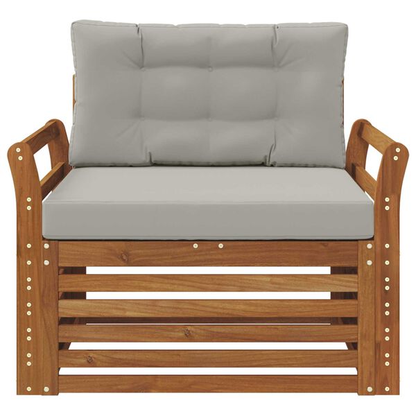 vidaXL Zunanja garnitura za sedenje Masivno akacijevo les in poliester