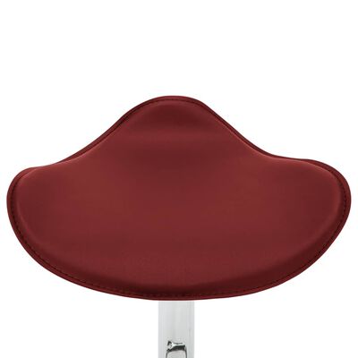 vidaXL Barski stolčki 2 kosa vinsko rdeče umetno usnje