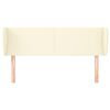 vidaXL Vzglavje z u&scaron;esi krem 147x23x78/88 cm umetno usnje