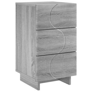 vidaXL Nočna omarica Siva Sonoma 33,5 x 34,5 x 60 cm Inženirski les