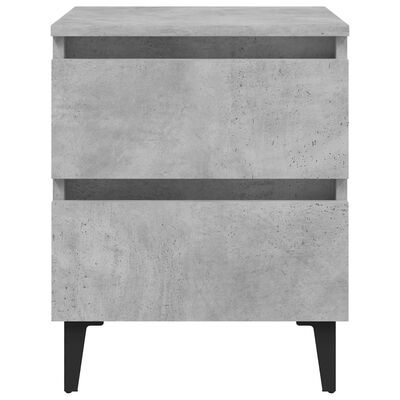 vidaXL Nočna omarica betonsko siva 40x35x50 cm iverna plošča