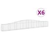 vidaXL Obokane gabion ko&scaron;are 6 kosi 400x30x40/60 cm pocinkano železo
