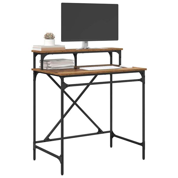 vidaXL Miza Star les 80 x 50 x 90 cm Konstruiran les