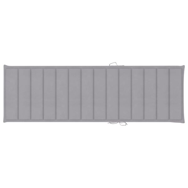 vidaXL Vrtni ležalnik z mizico in blazino impregnirana borovina