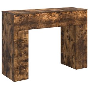 vidaXL Klubska miza Dimljen hrast 102 x 35 x 75 cm Inženirski les