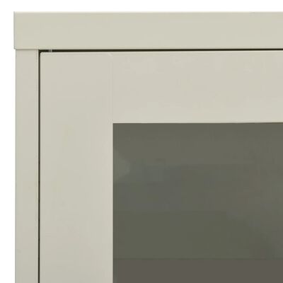 vidaXL Pisarniška omara svetlo siva 90x40x70 cm jeklo