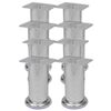 vidaXL Okrogle noge za kavč 8 kosov krom 120 mm