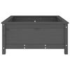 vidaXL Vrtno cvetlično korito sivo 82,5x82,5x39 cm trdna borovina