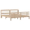 vidaXL Posteljni okvir z vzglavjem 200x200 cm trdna borovina