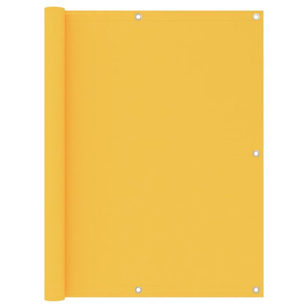 vidaXL Balkonsko platno rumeno 120x400 cm oksford blago