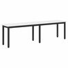 vidaXL klop Bela 160 x 35 x 45 cm Masivno borovo les