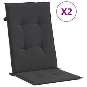 vidaXL Blazine za vrtne stole 2 kosa črne 120x50x3 cm blago