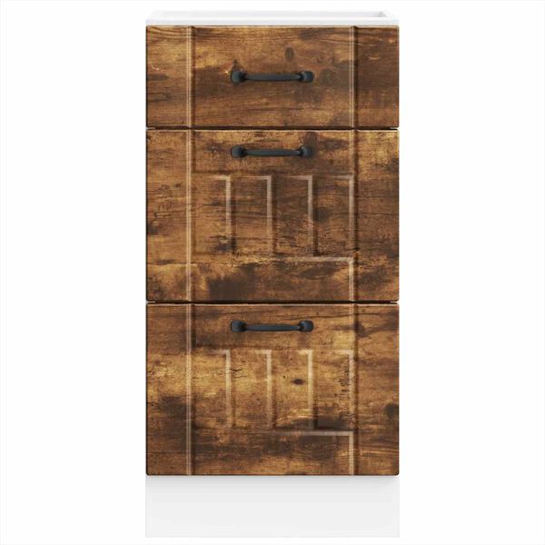 vidaXL Kuhinjska osnovna omarica Lucca dimljen hrast inženirski les