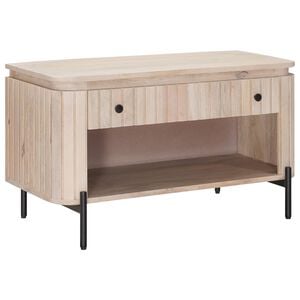 vidaXL Klop za čevlje 85 x 37 x 48 cm Masivno mangovo les in vezan les