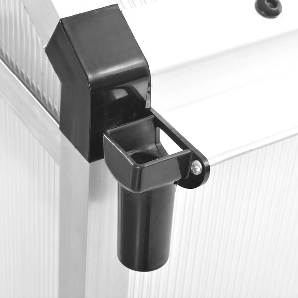 vidaXL Rastlinjak iz aluminija 421x190x195 cm 15,6 m&sup3;