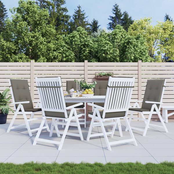 vidaXL Blazina za stol 6 kosov melanž temno siva 120x50x4 cm blago