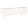 vidaXL Visoka greda bela 101x30x38 cm trdna borovina
