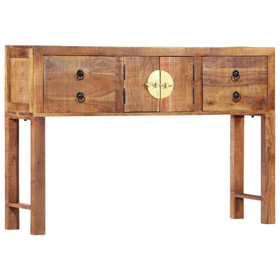 vidaXL Konzolna mizica 120x30x80 cm iz trdnega akacijevega lesa