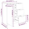 vidaXL Komoda visok sijaj bela 60x30x70 cm konstruiran les