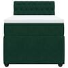 vidaXL Box spring postelja z vzmetnico temno zelena 90x200 cm žamet