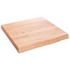 vidaXL Kopalni&scaron;ki pult svetlo rjav 40x40x(2-4) cm obdelan trden les