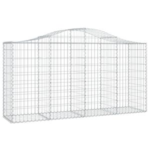 vidaXL Obokana gabonska ko&scaron;ara 200x50x100/120 cm pocinkano železo