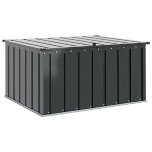 vidaXL &Scaron;katla za shranjevanje v vrtu Črna 101 x 82 x 50 cm Jeklo
