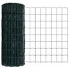 vidaXL Ograja s stebrom Zelena 0,4 x 25 m Jeklo in PVC