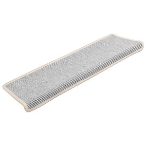 vidaXL Stopni&scaron;čne preproge 15 kosov 65x21x4 cm srebrne pravokotne robove