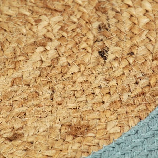 vidaXL Pogrinjki 6 kosov naravne in zelene barve 38 cm juta in bombaž