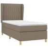 vidaXL Box spring postelja z vzmetnico taupe 80x200 cm blago