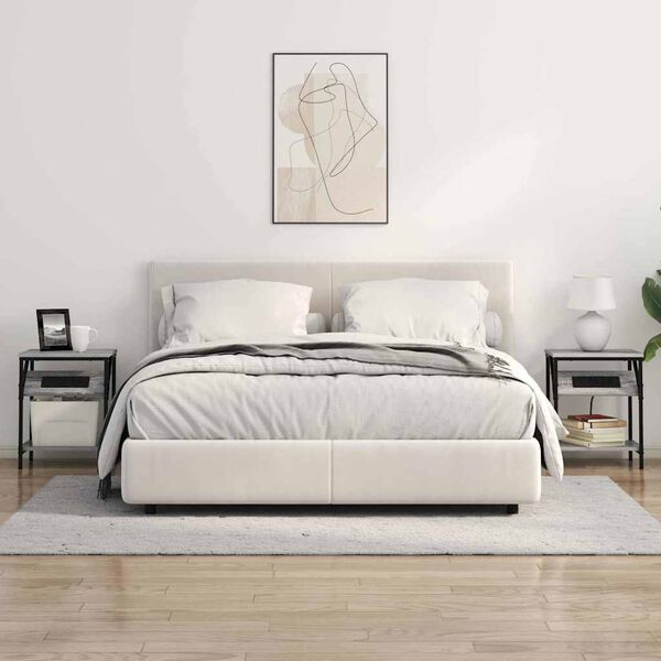 vidaXL Nočna omarica Siva Sonoma 38 x 30 x 48 cm Konstruiran les