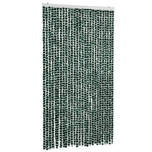 vidaXL Zavesa proti mrčesu zelena in bela 118x220 cm &scaron;enilja
