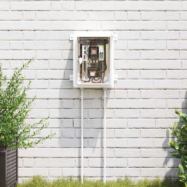 vidaXL Nadzorna omarica Siva 25 x 13 x 33 cm ABS plastika