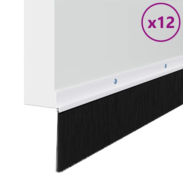 vidaXL Skrbniki za vrata z vijaki 12 pcs Bela 100 cm