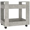 vidaXL Voziček za pisalno mizo betonsko siv 60x45x60 cm inženirski les