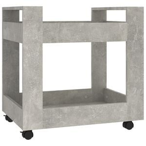 vidaXL Voziček za pisalno mizo betonsko siv 60x45x60 cm inženirski les