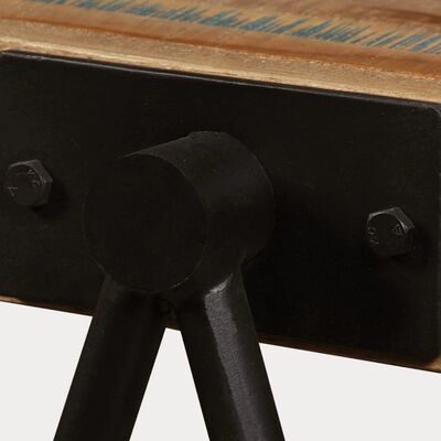 vidaXL Odstavna mizica iz trdne predelane tikovine