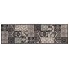 vidaXL Kuhinjska preproga Črn mozaik 150 x 45 cm 100% poliamid Pralna