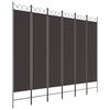 vidaXL Paravan 6-delni rjav 240x200 cm blago