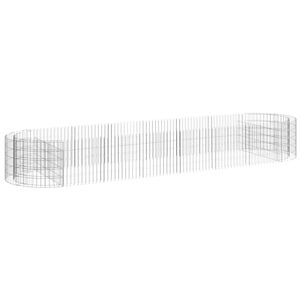 vidaXL Visoka greda gabion pocinkano železo 400x100x50 cm