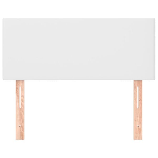 vidaXL Posteljno vzglavje belo 90x5x78/88 cm umetno usnje