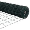 vidaXL Ograja s stebrom Zelena 0,4 x 50 m Jeklo in PVC