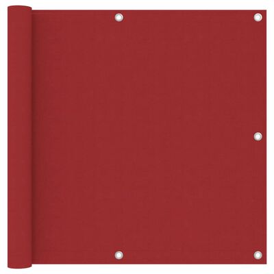 vidaXL Balkonsko platno rdeče 90x500 cm oksford blago