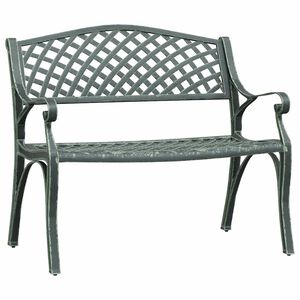 vidaXL Vrtna klop 102 cm liti aluminij zelene barve