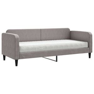 vidaXL Dnevna postelja z vzmetnico taupe 80x200 cm blago