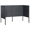 vidaXL Zaslon za smetnjak 167 x 85 x 113 cm Jeklo Antracit